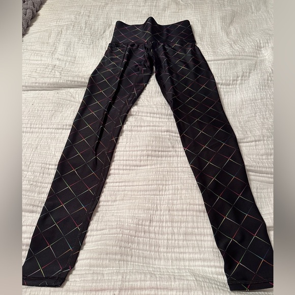 Terez Black Colorful Diamond Leggings - NWOT - Size XXS - Picture 4 of 9
